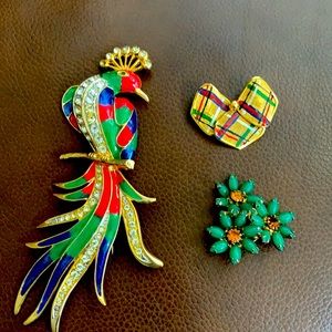 Vintage Pinwheel of color Brooch Collection